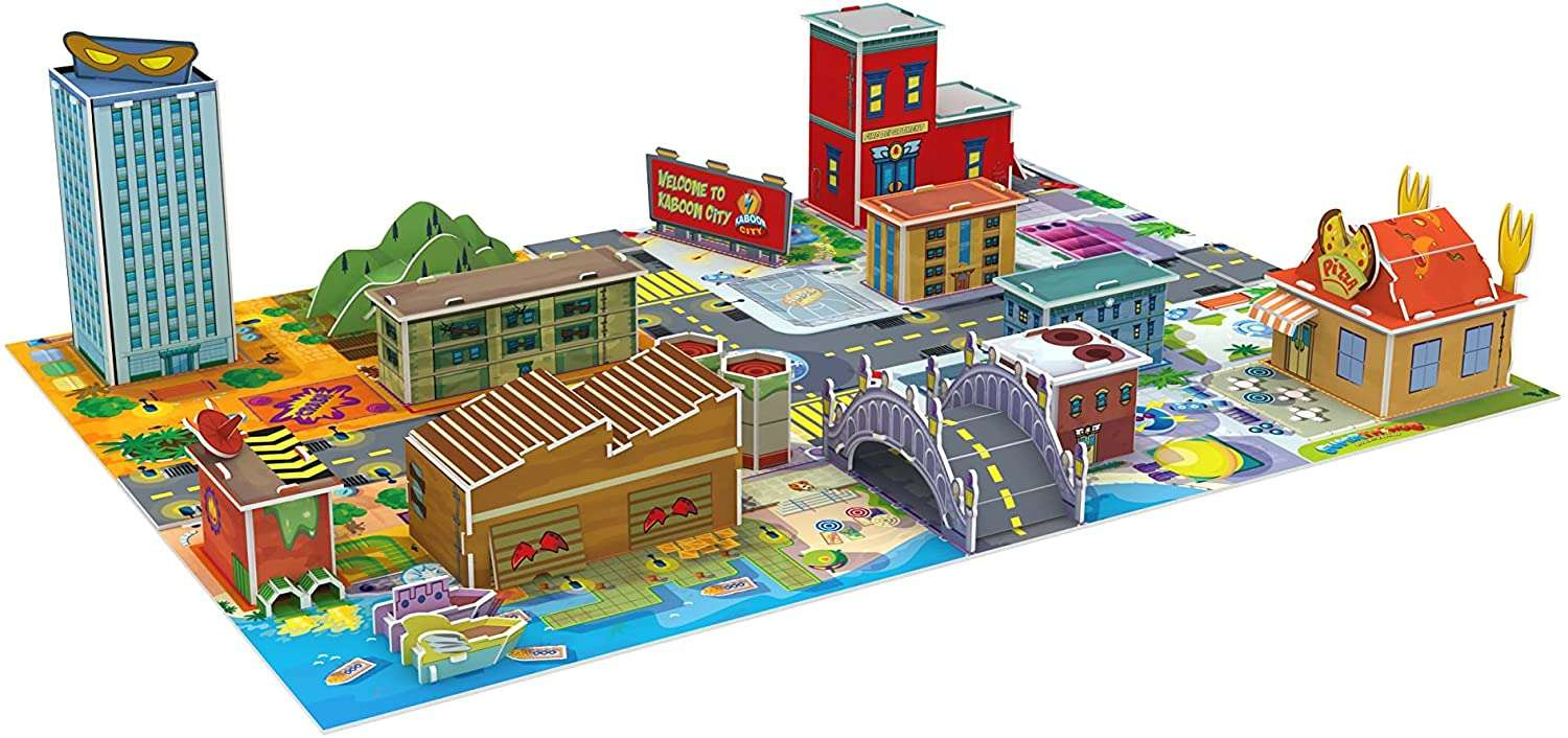 Puzzle 3D Super Things Super Zings Miasto Kaboom City świeci w