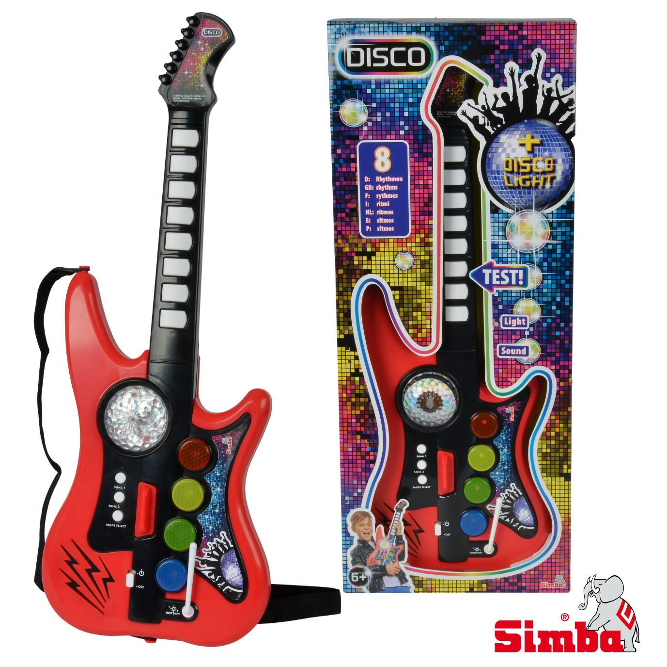 Simba MMW Gitara disco z efektami świetlnymi 6834102 Humbi.pl