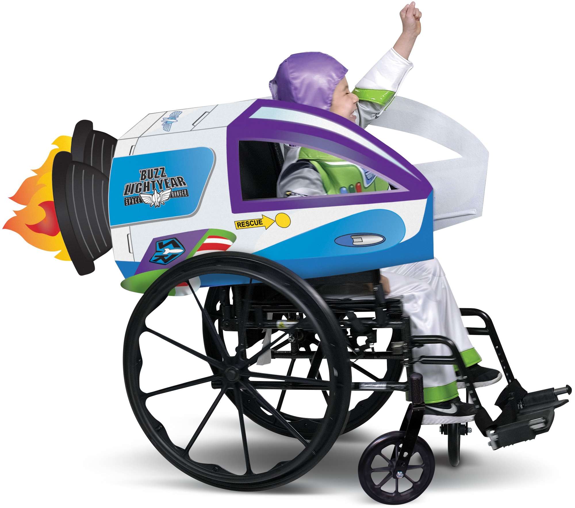 Enhance Eyesight Hub Strój karnawałowy kostium Toy Story rakieta Buzz Astral na wózek inwalidzki  : Humbi.pl