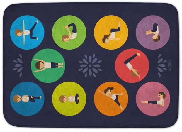 Achoka Miękki dywan mata do zabawy i jogi yoga 130x180 cm