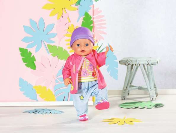Baby Born bobas Interaktywna lalka Magic Girl 43 cm magiczny smoczek zestaw 10 el.
