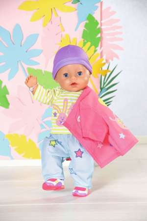 Baby Born bobas Interaktywna lalka Magic Girl 43 cm magiczny smoczek zestaw 10 el.