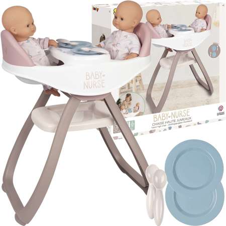 Baby Nurse Krzesełko do karmienia bliźniąt dla lalek