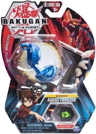 Bakugan Aquos Fangzor podstawowa figurka - kula i karty 