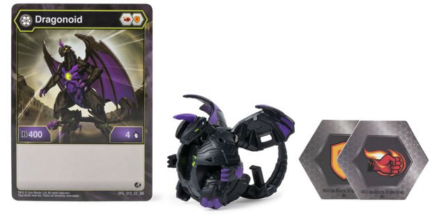 Bakugan Darkus Dragonoid podstawowa figurka - kula i karty 
