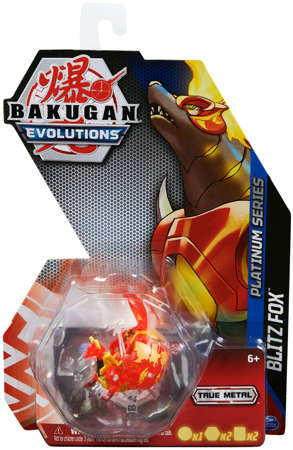 Bakugan Evolutions Platinum Series figurka Blitz Fox + karty