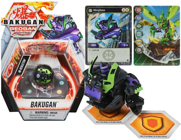 Bakugan Geogan Rising Darkus Ninjiton figurka + karty