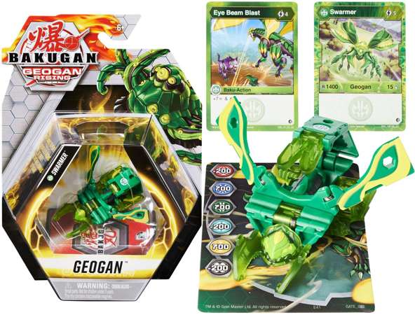 Bakugan Geogan Rising Ventus Swarmer figurka + karty