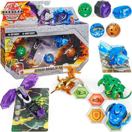 Bakugan Geogan Rising zestaw Brawler Sky Horse Ghost Beast 5 figurek