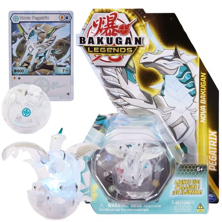 Bakugan Legends świecąca figurka Nova Pegatrix i karty