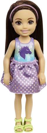Barbie Chelsea lalka w bluzeczkę z jednorożcem