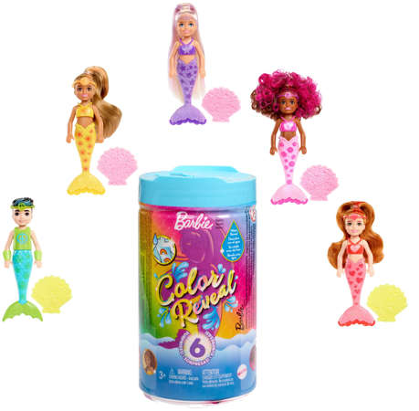 Barbie Color Reveal Chelsea Kolorowa Syrenka niespodzianka + akcesoria
