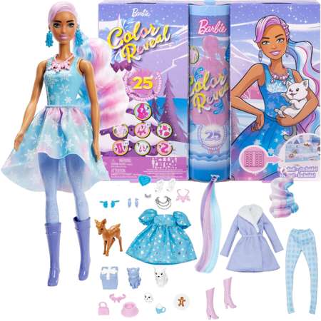 Barbie Color Reveal Kalendarz Adwentowy z lalką 25 elementów