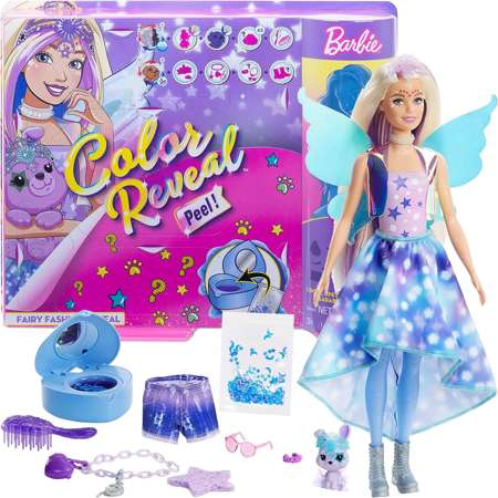 Barbie Color Reveal Lalka Wróżka + akcesoria