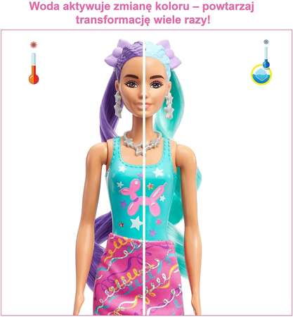 Barbie Color Reveal lalka niespodzianka + 25 akcesoriów