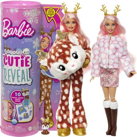 Barbie Cutie Reveal Lalka niespodzianka jelonek seria 3
