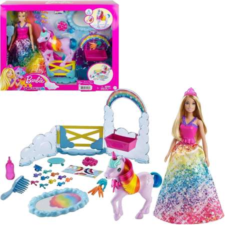 Barbie Dreamtopia zestaw księżniczka i jednorożec