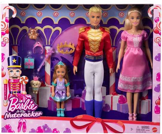 Barbie Dziadek do Orzechów Zestaw lalek rodzinka