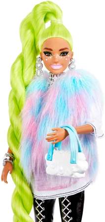 Barbie Extra Zestaw ubranek i akcesoriów dla lalki oraz zwierzątko Piesek Husky