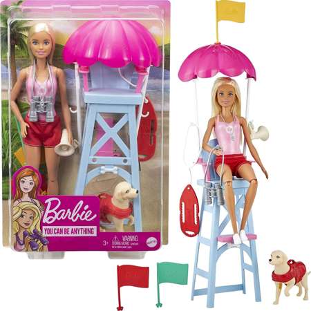 Barbie Kariera zestaw lalka Ratowniczka i akcesoria