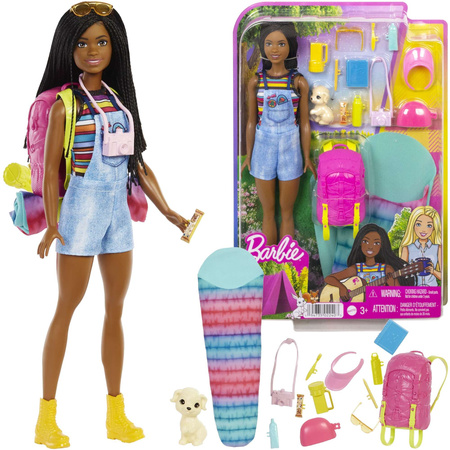 Barbie Kemping Brooklyn Lalka zestaw z pieskiem