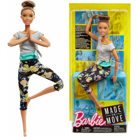 Barbie Lalka Made to Move Brunetka Mattel