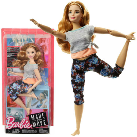 Barbie Lalka Made to Move Szatynka Mattel