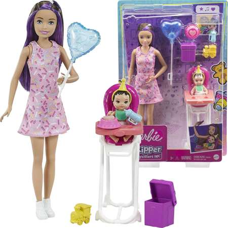 Barbie Opiekunka lalka Skipper zestaw z krzesełkiem do karmienia