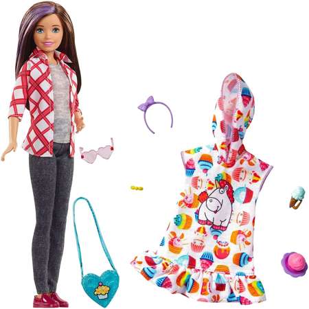 Barbie Skipper + zestaw ubranek i akcesoriów Minionki