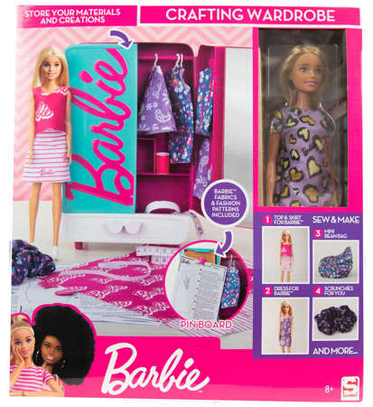 Barbie Szafa projektantki mody z lalką