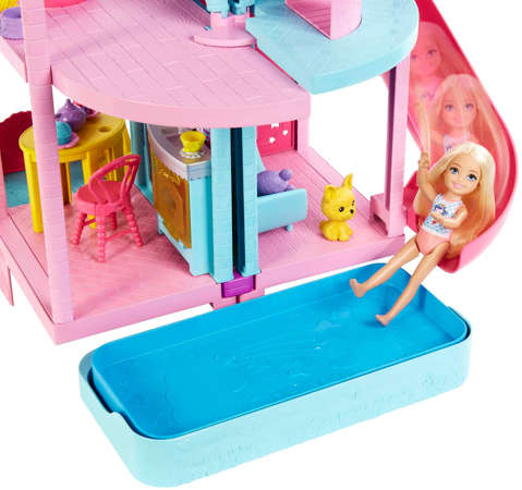 Barbie Zestaw Duży domek zabaw Klub Chelsea 20 elementów