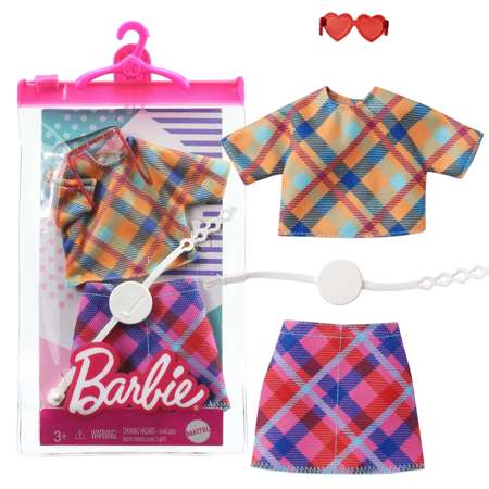 Barbie Zestaw Ubranek bluzka ze spódniczką i akcesoriami