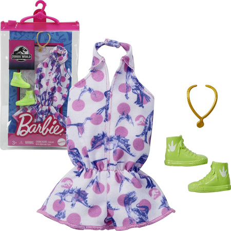Barbie Zestaw ubranek Jurassic World + akcesoria