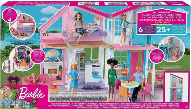 Barbie domek Malibu 6 pokoi + akcesoria FXG57