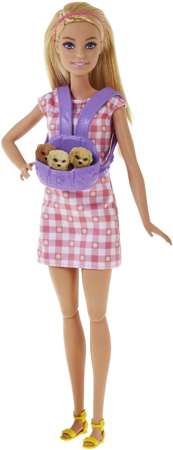 Barbie zestaw Narodziny Piesków lalka i zwierzęta
