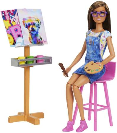 Barbie zestaw Pracownia Artystyczna z lalką i akcesoriami