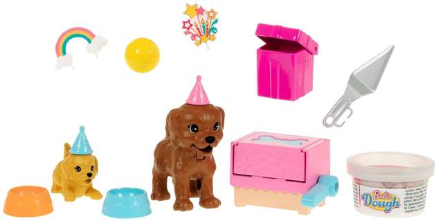 Barbie zestaw Przyjęcie Dla Szczeniaczka lalka i zwierzęta