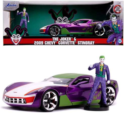 Batman Batmobile 1989 do samodzielnego złożenia + Chevy Corvette Stingray + 2 figurki