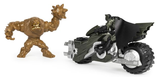 Batman Motor Batcycle w zestawie z 2 figurkami Batmana i Clayface