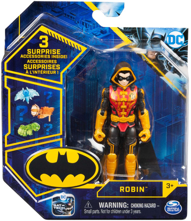 Batman Robin ruchoma figurka akcji 10 cm + 3 akcesoria niespodzianki
