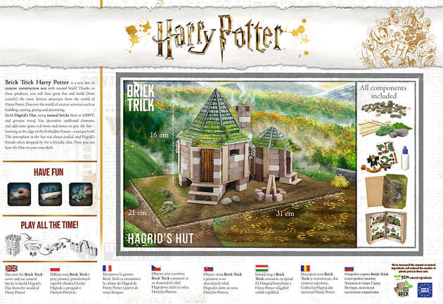 Buduj z cegły Harry Potter Chatka Hagrida klocki EKO