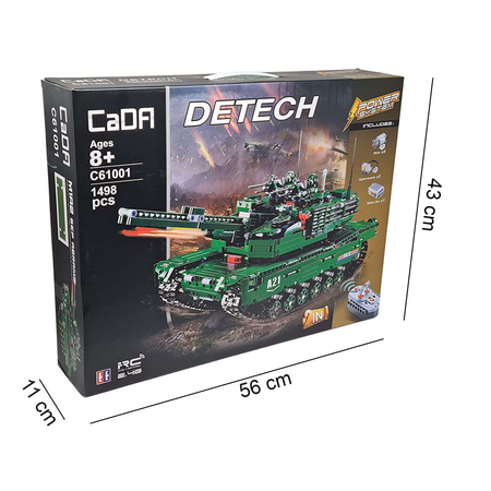 Cada C61001W Klocki zdalnie sterowany Czołg RC 1498 elementów