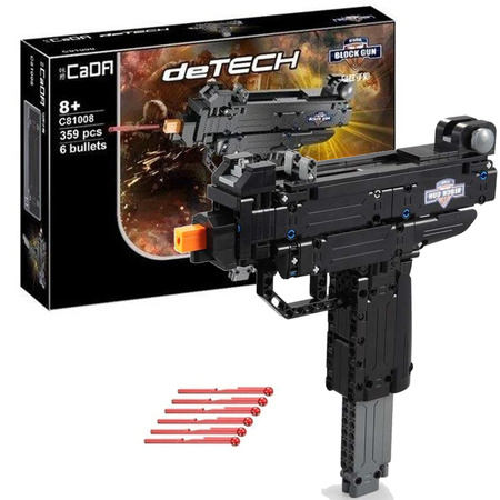 Cada C81008W Klocki broń strzela pistolet maszynowy Micro UZI + amunicja 