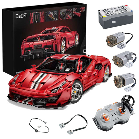 Cada Klocki 1:8 Zdalnie sterowany Italian Super Car 3236 el + Pro Power System