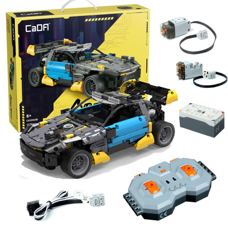 Cada Klocki Pojazd Cyberpunk Night radiowóz Wild Wolf 1176 el. C62002W + Power System LED do zdalnego sterowania pojazdów