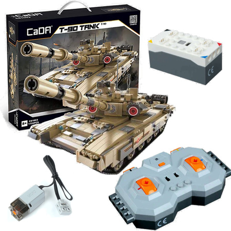Cada Klocki RC Main Battle Tank T-90 C61003W + Power System Pro do zdalnego sterowania czołgu