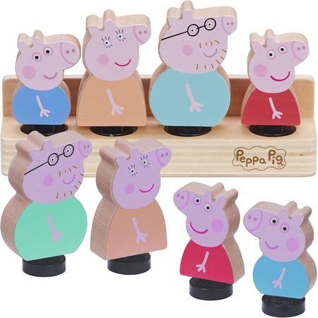 Charakter Peppa Drewniane figurki 4-pak