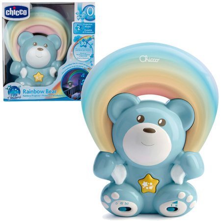 Chicco Rainbow Bear niebieski projektor z odtwarzaczem + gratis Chicco Krem odstraszający komary 100ml 