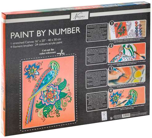 Craft Sensations Malowanie po numerach Papuga