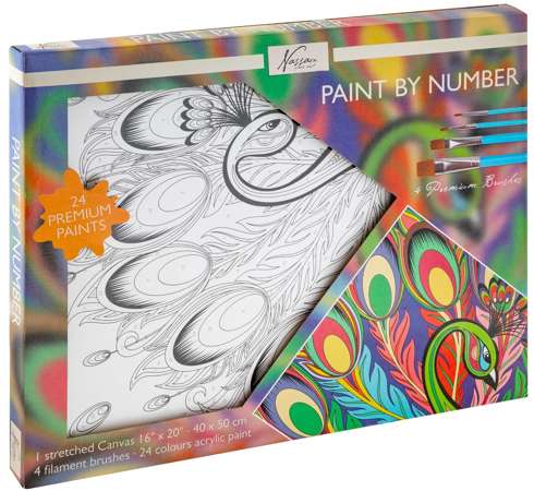 Craft Sensations Malowanie po numerach kolorowy Paw